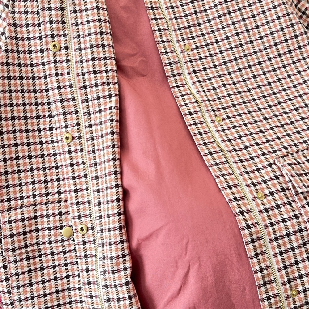 LOFT Barn Coat with Contrast Corduroy Collar - Beige/Navy/Brown - Picture 10 of 10
